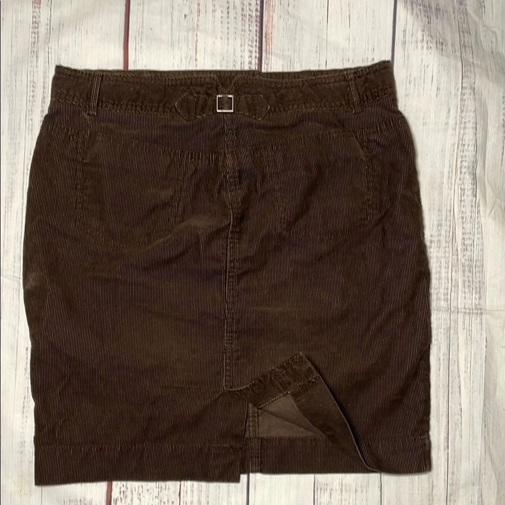 LOFT Brown Knee-Length Pencil Skirt